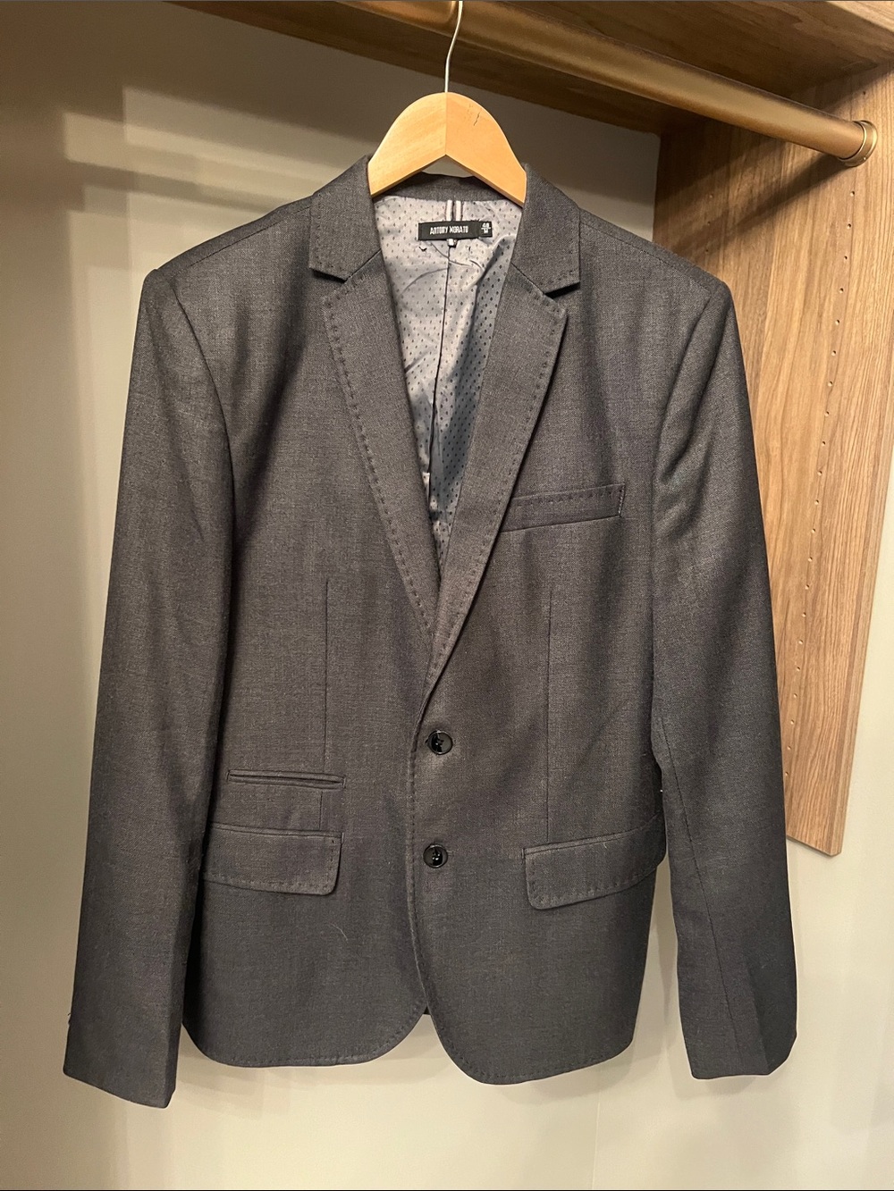 Antony Morato Charcoal Two-Button Notch‎ Lapel Blazer
